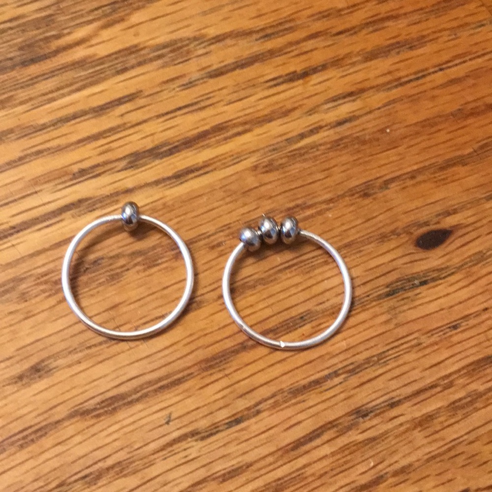 Figet spinning rings size 8 sterling silver - Picture 1 of 4